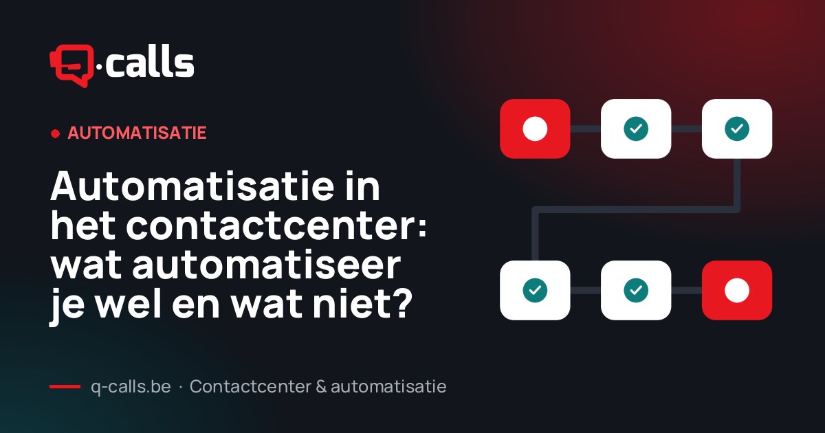 Automatisatie in het contactcenter: wat automatiseer je wel en wat niet? – Q-Calls